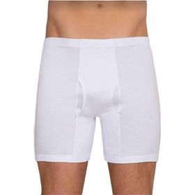 Berrak 1055 Paçalı 6'lı Paket Beyaz Erkek Boxer