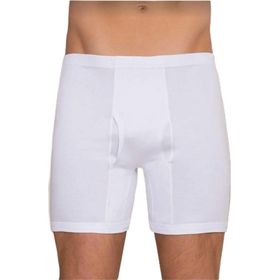 Berrak 1055 Paçalı 6'lı Paket Beyaz Erkek Boxer