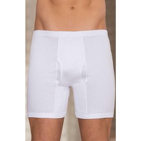 Berrak 1055 Paçalı Beyaz Erkek Boxer