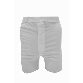 Berrak 1059 Likralı Düğmeli 3'lü Beyaz Erkek Boxer