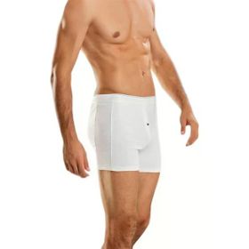 Berrak 1059 Likralı Düğmeli 3'lü Beyaz Erkek Boxer