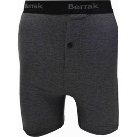 Berrak 1059 Likralı Düğmeli 3'lü Füme Erkek Boxer