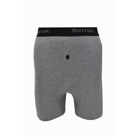 Berrak 1059 Likralı Düğmeli 3'lü Gri Erkek Boxer