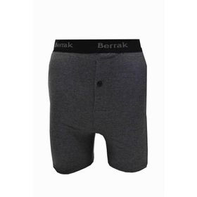 Berrak 1059 Likralı Düğmeli 3'lü Gri Erkek Boxer
