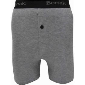 Berrak 1059 Likralı Düğmeli 3'lü Gri Erkek Boxer