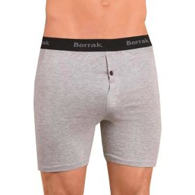 Berrak 1059 Likralı Düğmeli 6 Adet Gri Erkek Boxer