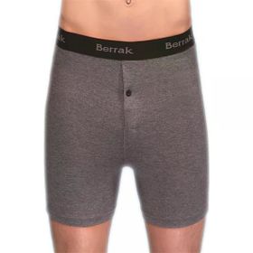 Berrak 1059 Likralı Düğmeli 6 Adet Gri Erkek Boxer