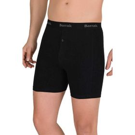Berrak 1059 Likralı Düğmeli 6 Adet Siyah Erkek Boxer