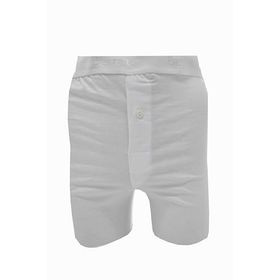 Berrak 1059 Likralı Düğmeli Beyaz Erkek Boxer