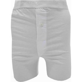 Berrak 1059 Likralı Düğmeli Beyaz Erkek Boxer