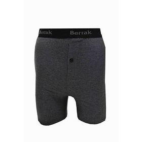 Berrak 1059 Likralı Düğmeli Füme Erkek Boxer