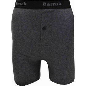 Berrak 1059 Likralı Düğmeli Füme Erkek Boxer