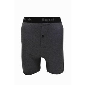 Berrak 1059 Likralı Düğmeli Füme Erkek Boxer