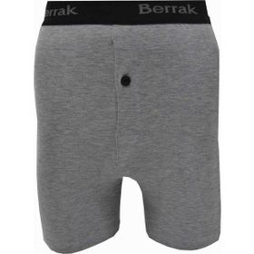 Berrak 1059 Likralı Düğmeli Koyu Gri Erkek Boxer
