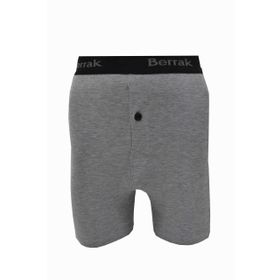 Berrak 1059 Likralı Düğmeli Koyu Gri Erkek Boxer