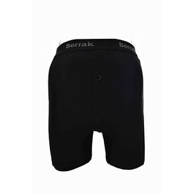 Berrak 1059 Likralı Düğmeli Siyah Erkek Boxer