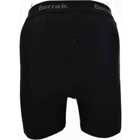 Berrak 1059 Likralı Düğmeli Siyah Erkek Boxer