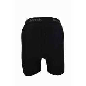 Berrak 1059 Likralı Düğmeli Siyah Erkek Boxer