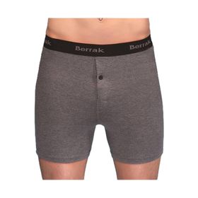 Berrak 1059 Likralı Düğmeli Uzun Paçalı 4'lü Füme Erkek Boxer