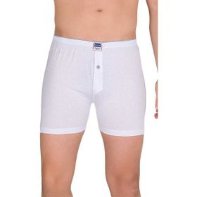 Berrak 1099 Düğmeli Penye 3'lü Beyaz Erkek Boxer