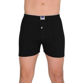 Berrak 1099 Düğmeli Penye 3'lü Siyah Erkek Boxer