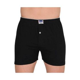 Berrak 1099 Düğmeli Penye 3'lü Siyah Erkek Boxer