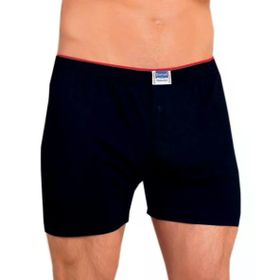 Berrak 1099 Düğmeli Penye 6'lı Siyah Erkek Boxer