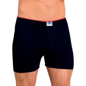 Berrak 1099 Düğmeli Penye 6'lı Siyah Erkek Boxer