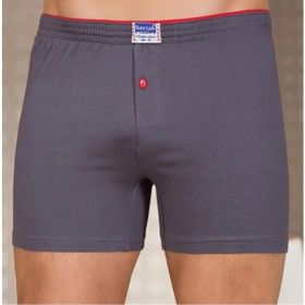 Berrak 1099 Penye Pamuklu Düğmeli 3'lü Füme Erkek Boxer