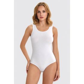 Berrak 2083-2084 Kalın Askılı Zıbın 3'lü Paket Beyaz Kadın Body