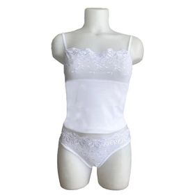 Berrak 2112 Brodeli İp Askılı Bikini Takım