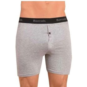 Berrak 42529 Düğmeli Likralı Uzun Paçalı 5'li Erkek Boxer
