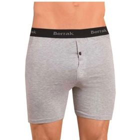 Berrak 42529 Düğmeli Likralı Uzun Paçalı 5'li Erkek Boxer