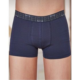 Berrak 4475 Çizgili 3 Adet Lacivert Erkek Boxer