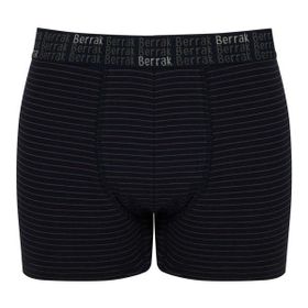 Berrak 4475 Çizgili 3 Adet Siyah Erkek Boxer
