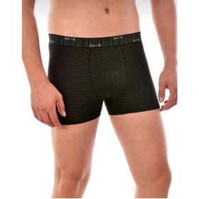 Berrak 4475 Çizgili 3 Adet Siyah Erkek Boxer