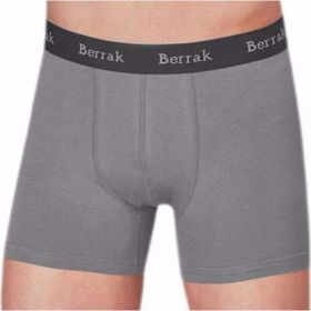Berrak 4476 Likralı Modal 6'lı Gri Erkek Boxer