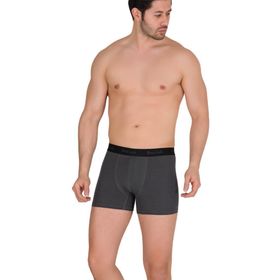 Berrak 4476 Pamuk Modal Likralı Koyu Gri Erkek Boxer