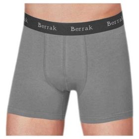 Berrak 4476 Premium Likralı Modal Penye Gri Erkek Boxer