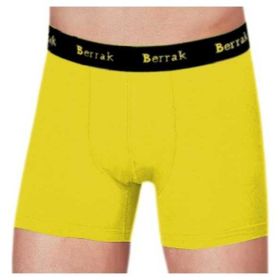 Berrak 4476 Premium Likralı Modal Penye Sarı Erkek Boxer