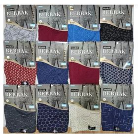 Berrak 4497 Modal Karışık Desenli 12'li Çok Renkli Erkek Boxer