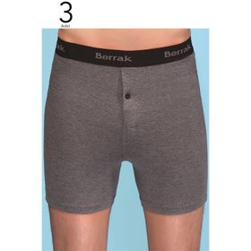 Berrak ELF568BER10593 Füme 3'lü Erkek Boxer