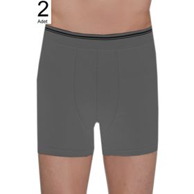 Berrak ELF568BER10972 Antrasit 2'li Paket Likralı Erkek Boxer