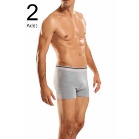 Berrak ELF568BER10972 Gri 2'Li Erkek Boxer