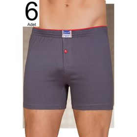 Berrak ELF568BER10996 Füme 6'lı Erkek Boxer