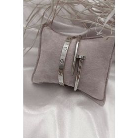 Bers Aksesuar ELVNÇCBÇ Çivi Ve Cartier Çelik Bileklik Set