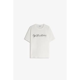 Bershka Boxy Kısa Kollu Boxy Fit Beyaz Erkek T-shirt