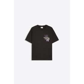 Bershka Boxy Kısa Kollu Boxy Fit Beyaz Erkek T-shirt