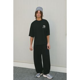 Bershka Boxy Kısa Kollu Boxy Fit Beyaz Erkek T-shirt