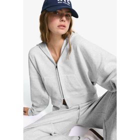 Bershka Fermuarlı Oversize Kapüşonlu Sweatshirt